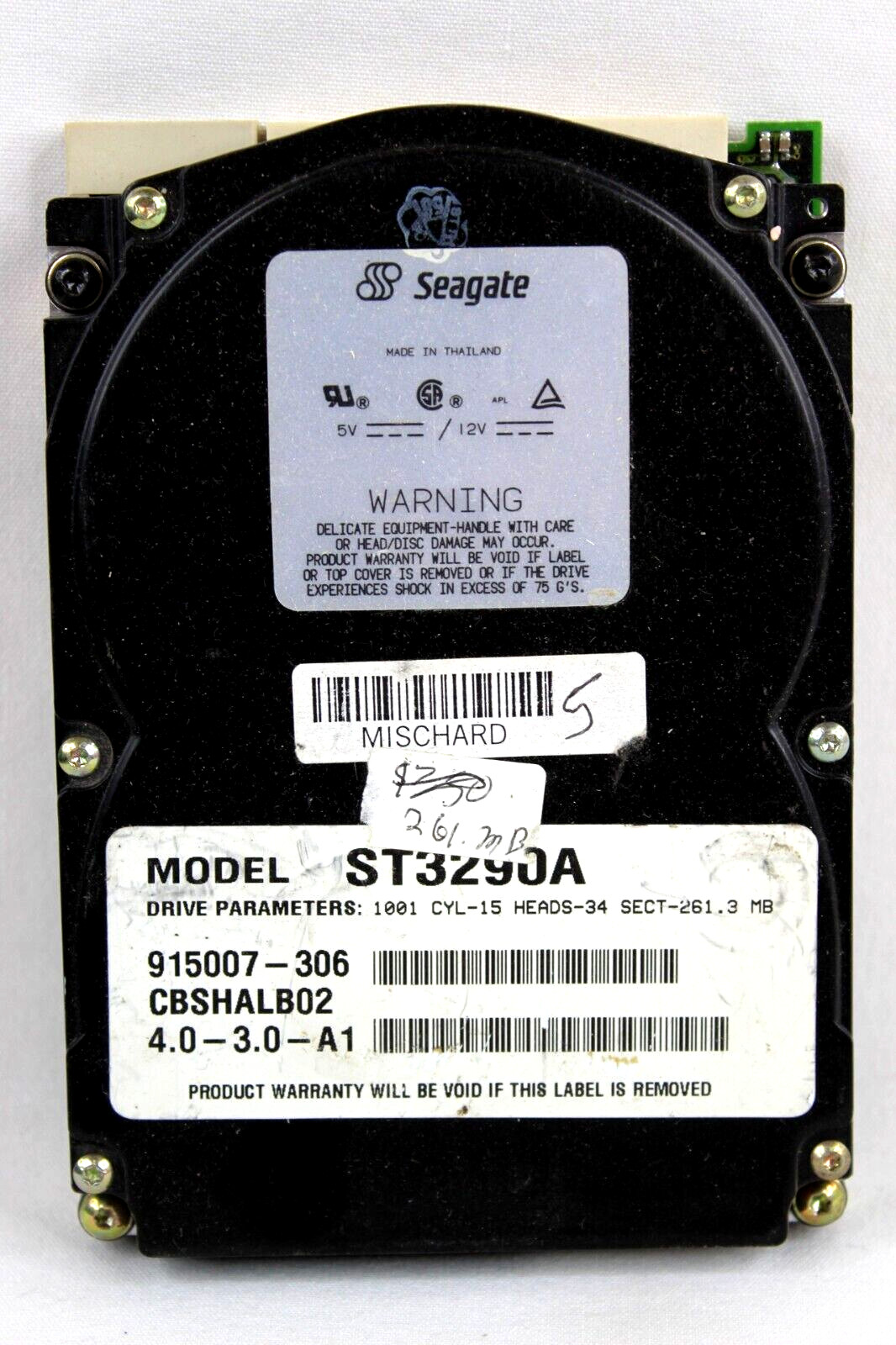 Seagate Model ST3290A 261.3 B HDD Computer Hard Drive TESTED