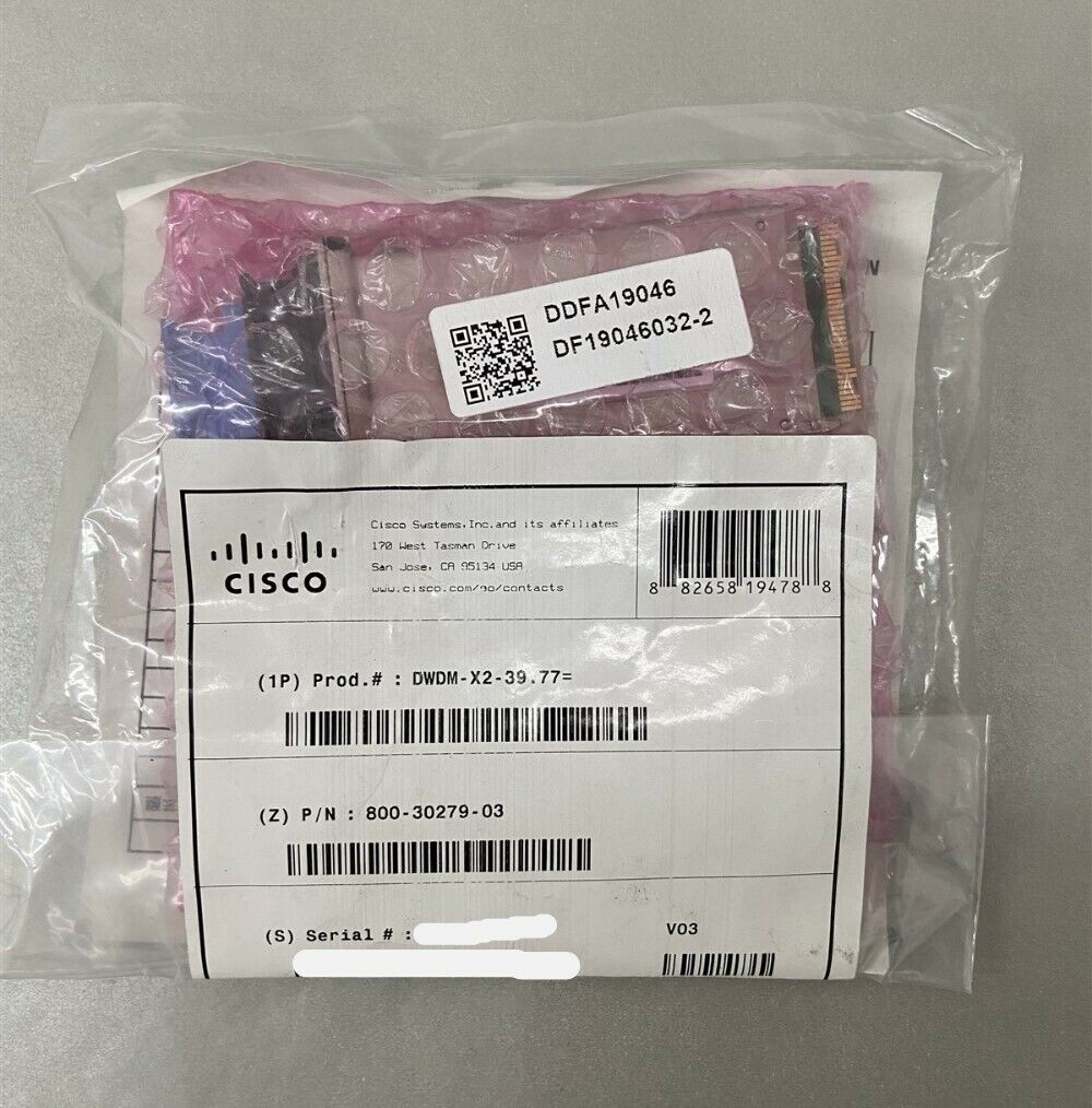 Cisco DWDM-X2-39.77= 10GBASE Transceiver Module PN: 800-30279-03