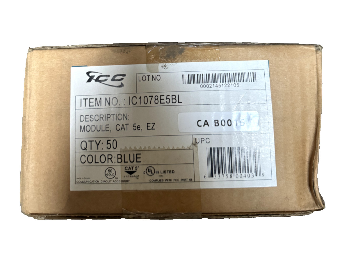 ICC IC1078E5BL Module Cat5E, pack of 50