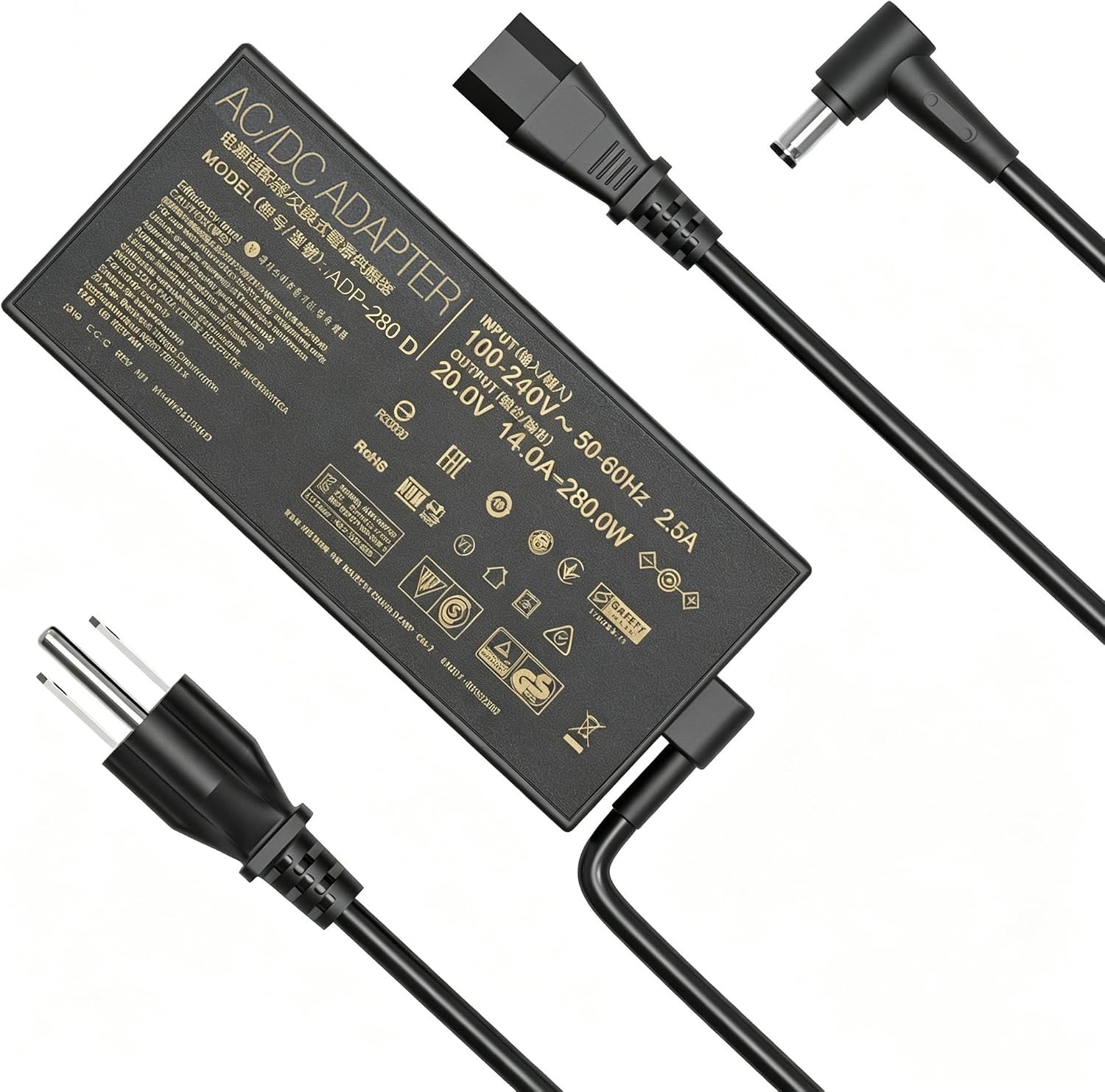 280W Laptop Charger Compatible with Asus ROG Strix G18 G17 G16 G15 Scar T66-17