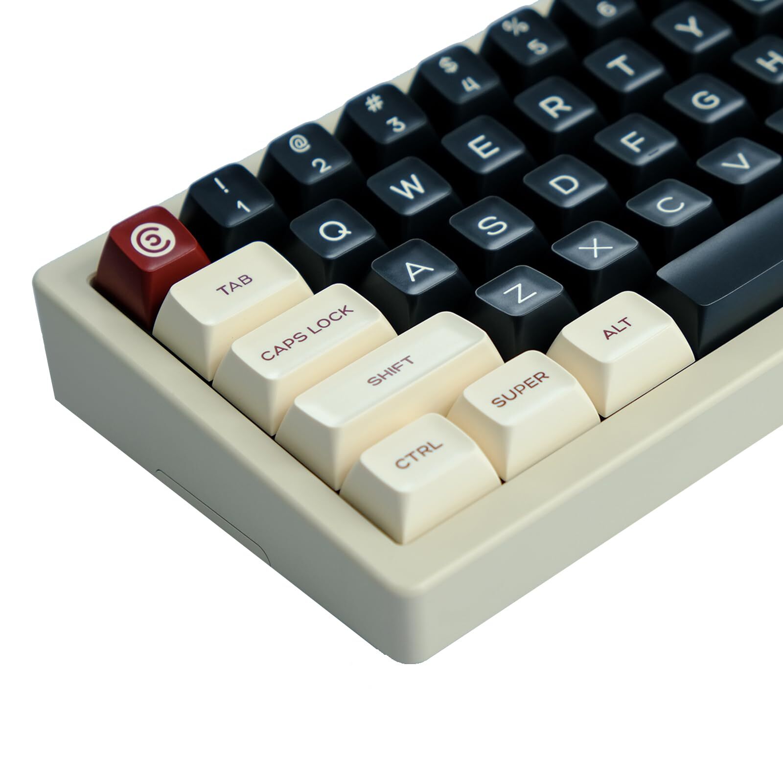 KBDiy SA Profile Clone Rome PBT Double Shot Keycap Set160 Keys Black and Whit...