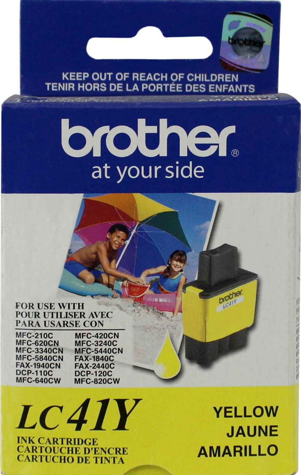 New Genuine Brother LC41 Yellow Ink Cartridges Intellifax 1840C DCP-110C