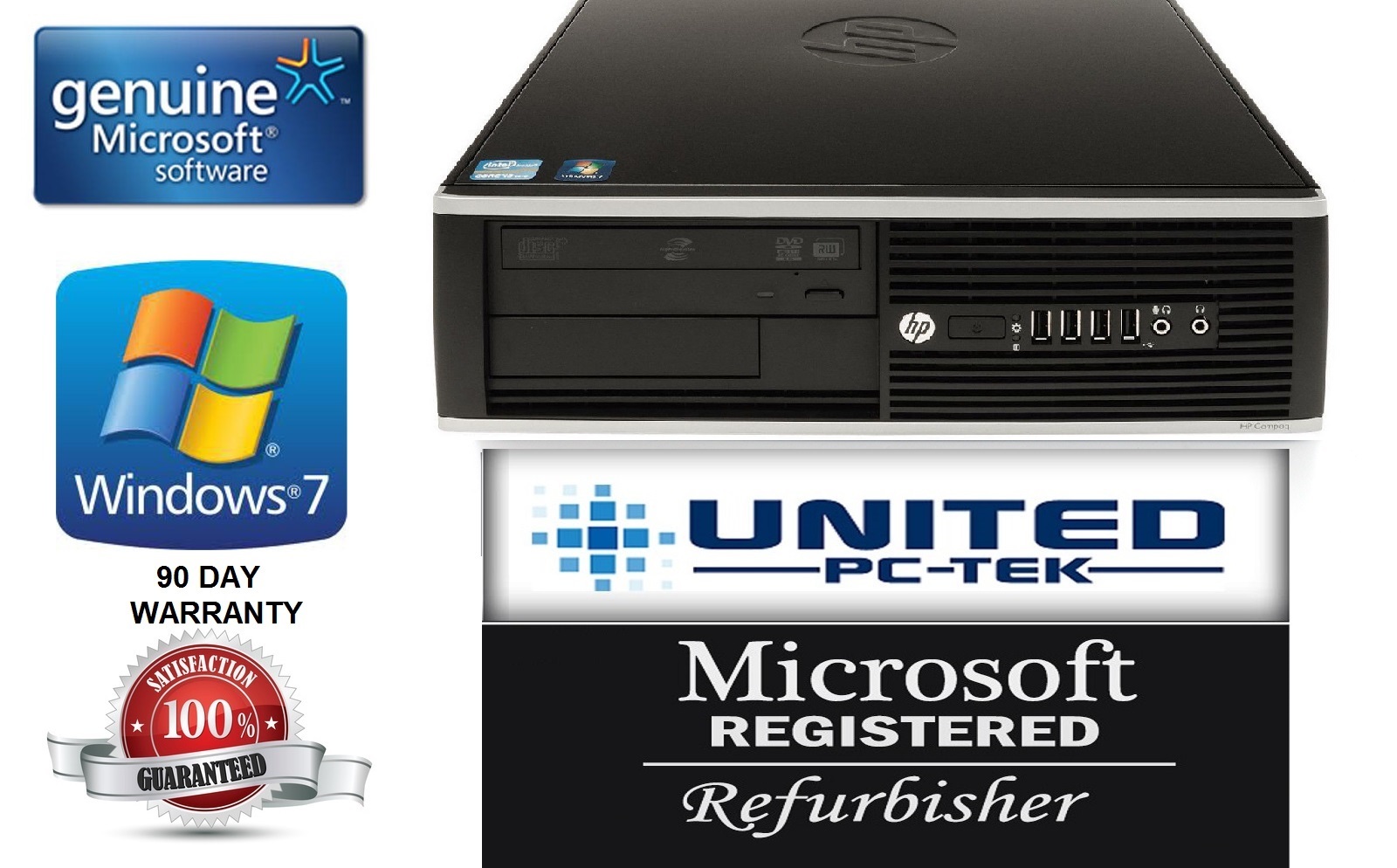 HP Computer 250GB Win 7 Professional Core I5 Quad 3.1GHz 8GB RAM DVD/RW Desktop