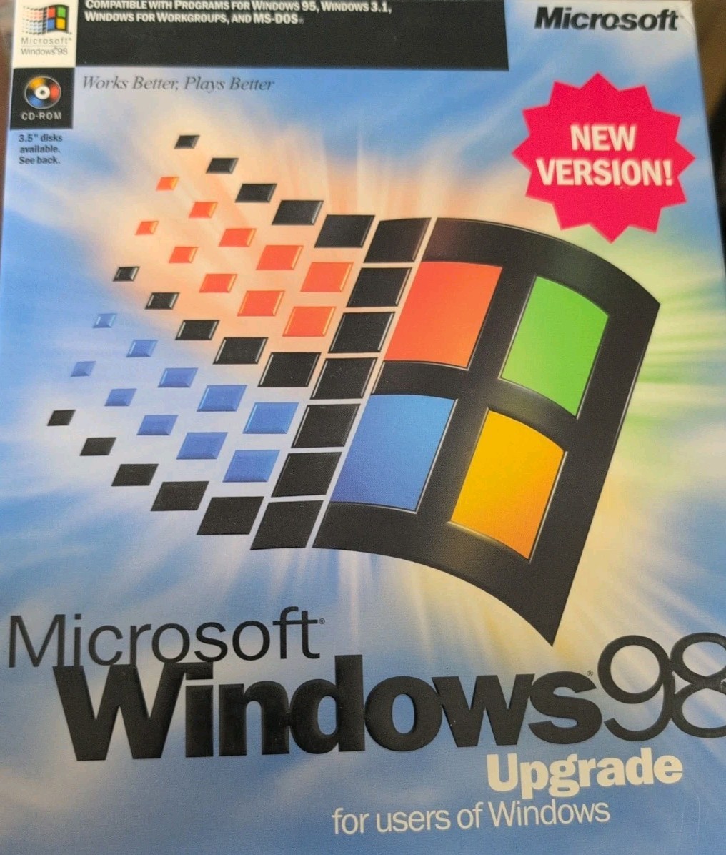 Microsoft Windows 98 New Version SE Upgraded Vintage PC OS