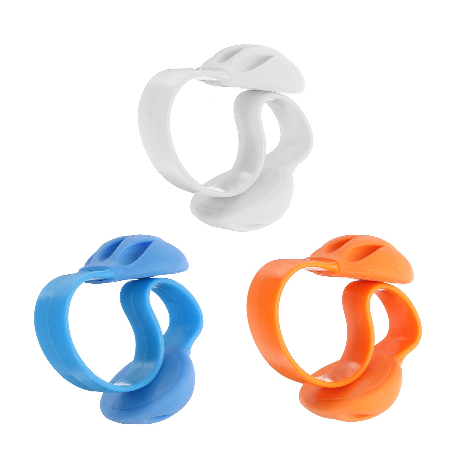3pcs Cable Clips Non-Adhesive "S" Shape Cable Management, White/Blue/Orange