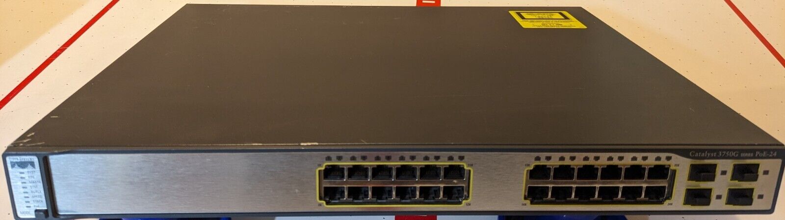 Cisco WS-C3750G-24PS-S 24 Port PoE 10/100/1000 Gigabit Switch TESTED