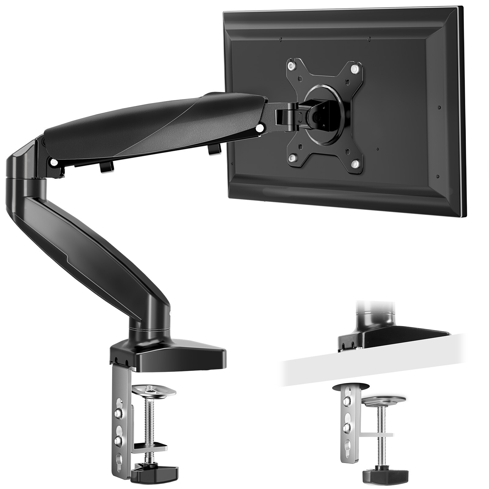 Single/Dual Monitor Fully Adjustable Mount Stand Screen Gas Spring Monitor Arm