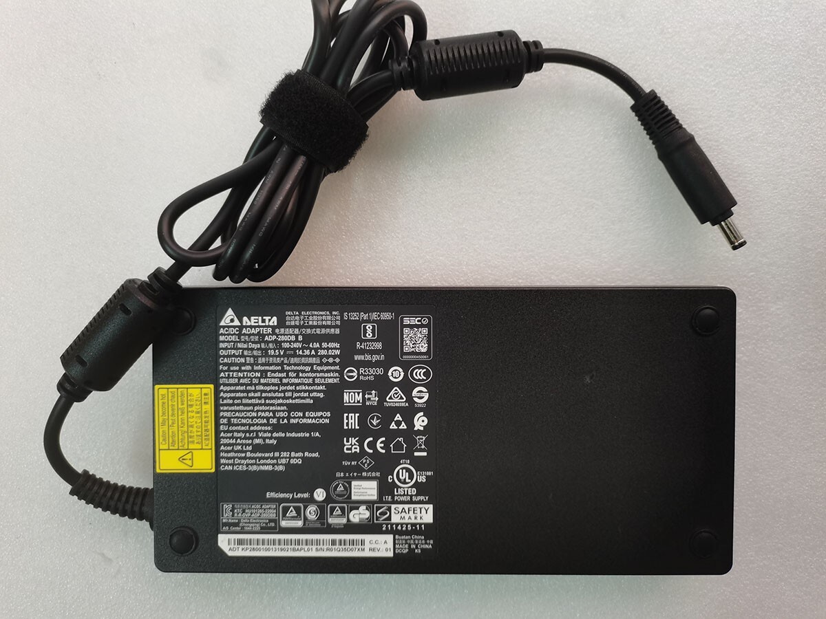 For Acer 280W Nitro 5 AN517-42-R35M Laptop ADP-280DB B Delta 19.5V14.36A Genuine