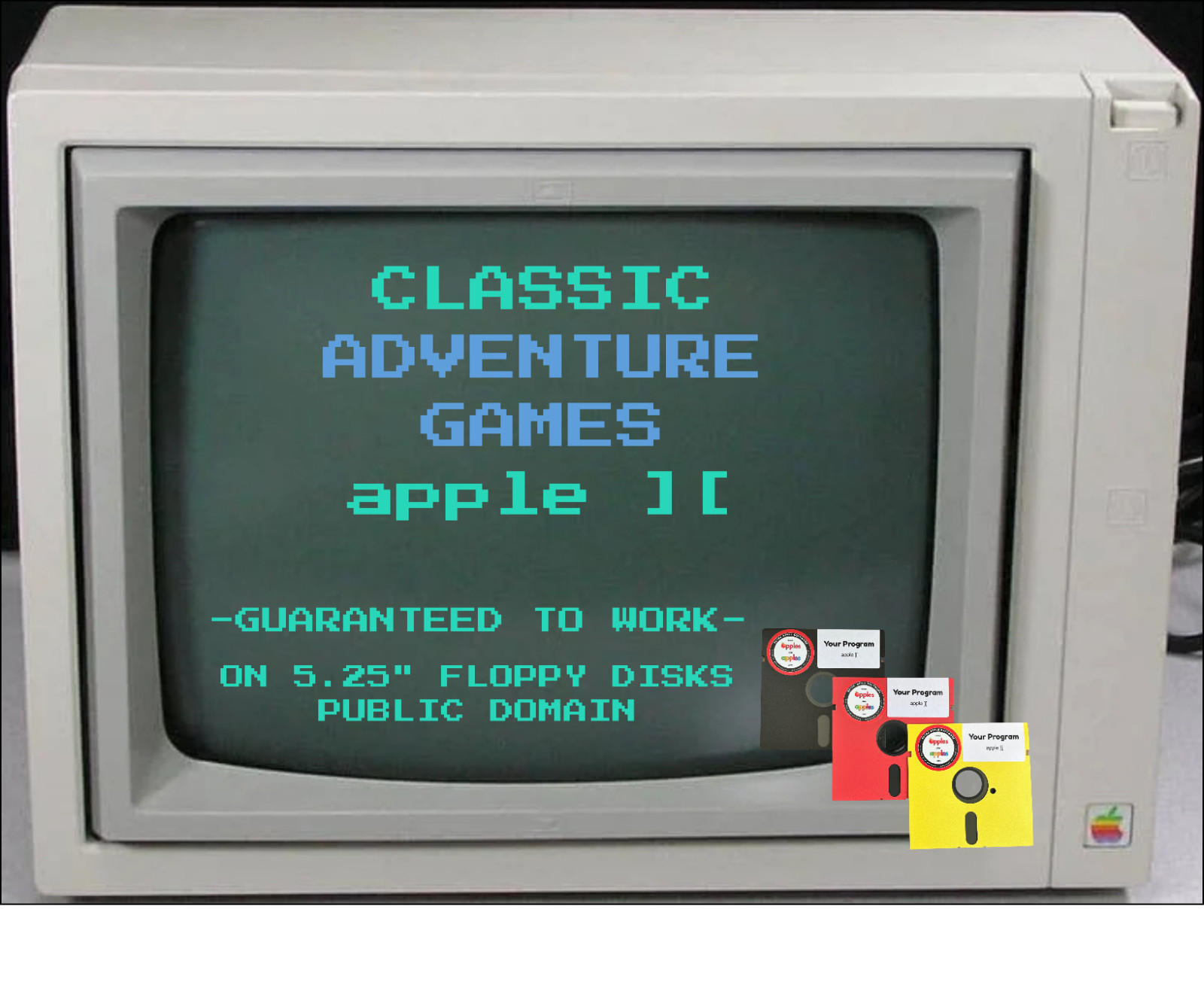 Apple II ADVENTURE Games on Floppy Disks: Retro Software Public Domain 🍎➕🍏