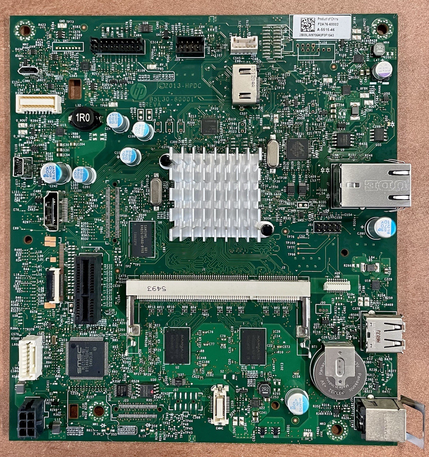 HP LaserJet M527 Formatter Main Board F2A76-60002 / B5L30-80001 Rev A