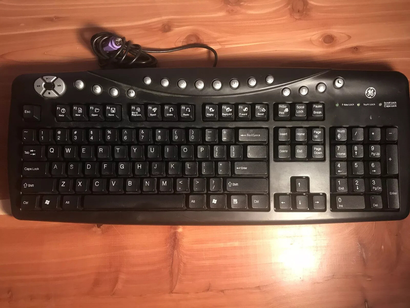 Wired Mechanical Click Keyboard With Number Pad F Key Lock GE WK3603