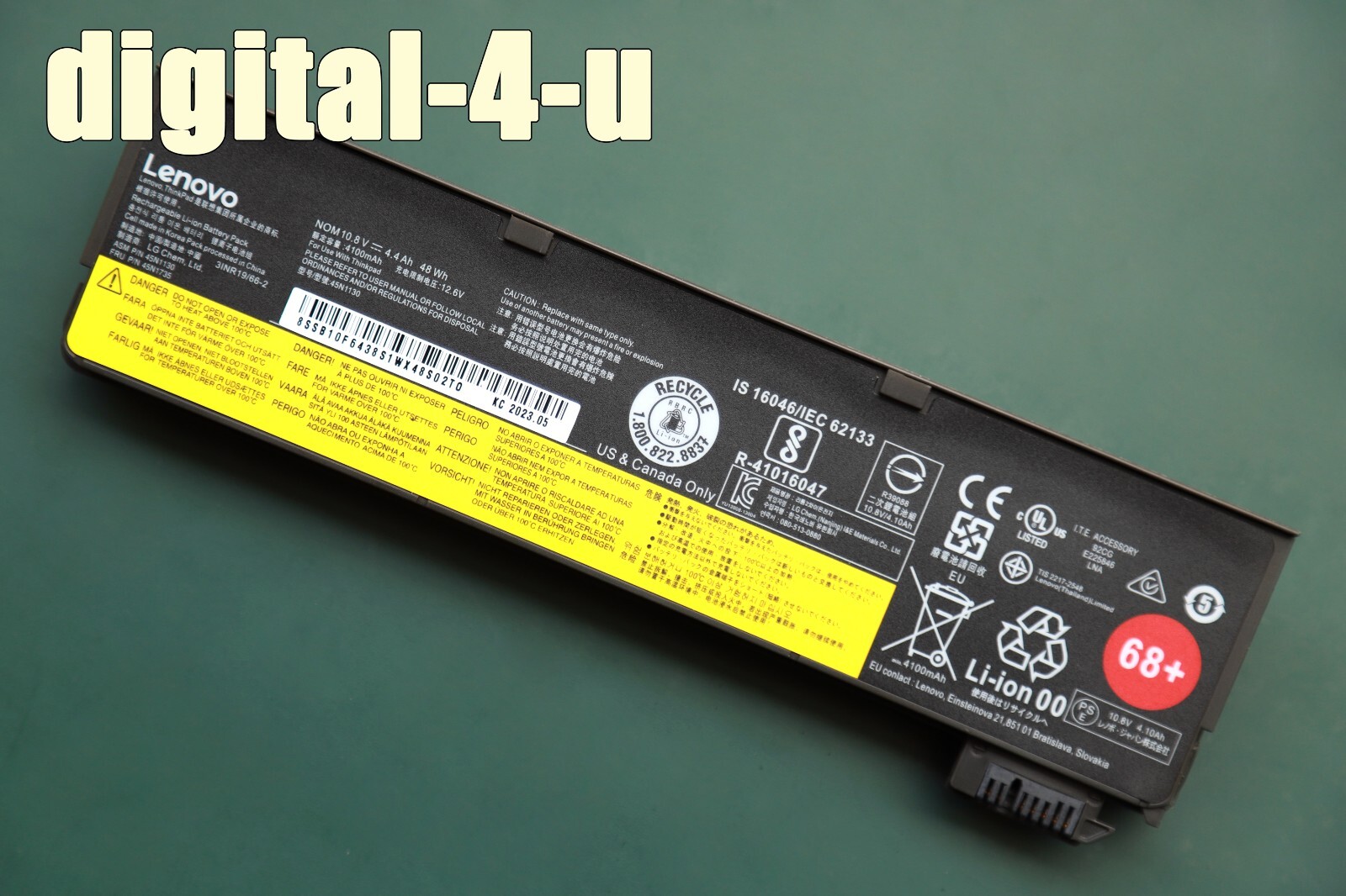 Genuine 48Wh 68+ Battery for ThinkPad L450 L460 L470 P50S T440 T440s T450 T460