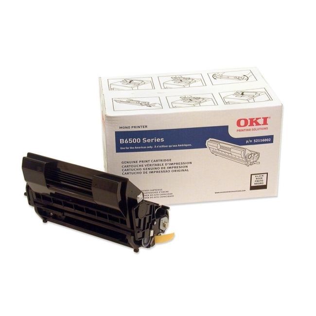 New  Genuine Oki B6500 Series High Yield Black Toner Cartridge 52116002