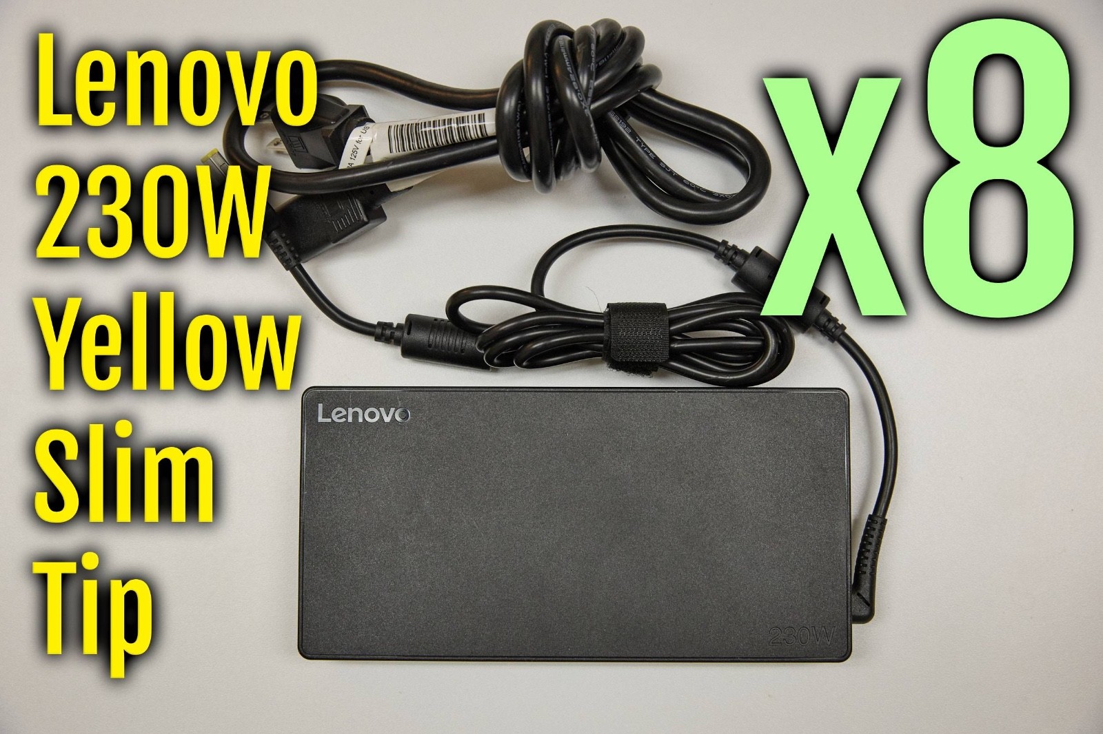 Lot 8x GENUINE OEM Lenovo Charger ADL230NLC3A 230W 20V AC Adapter Slim Tip