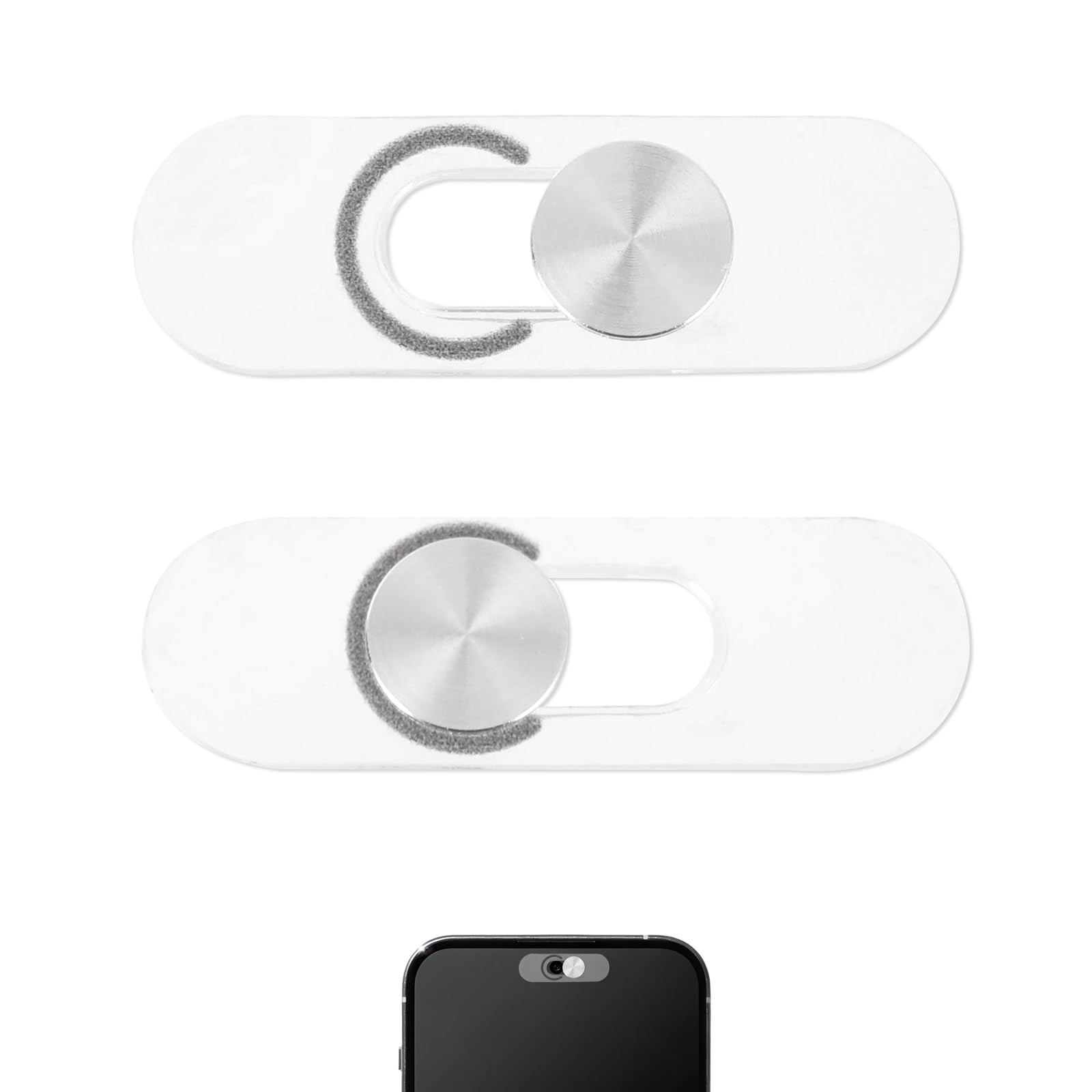 2 Pack Single Front Slide Webcam Cover Blocker for Pixel Galaxy Phones