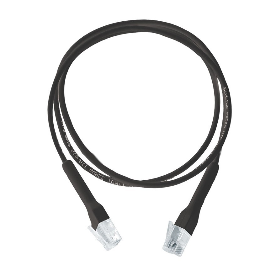 Skyline Cat6a Ethernet Patch Cable 36" (3 ft) Black | Bendable Slim, 8 Pack