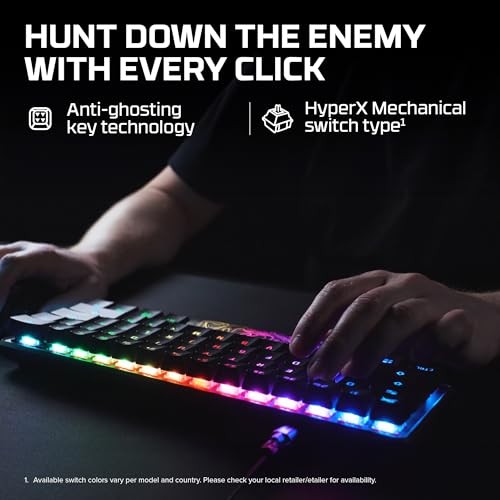 BLACK - HYPERX MECHANICAL GAMING KEYBOARD