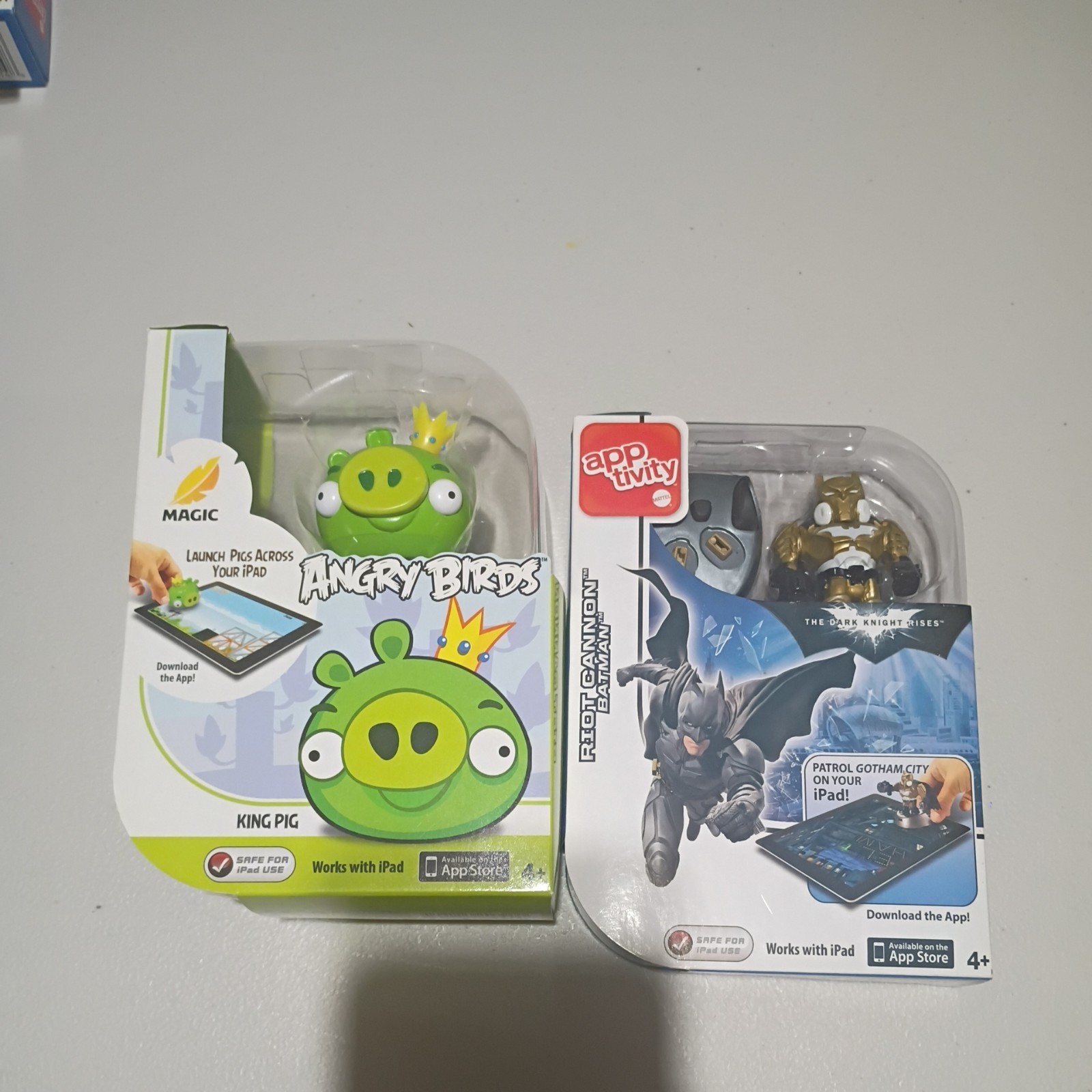 New Mattel App Tivity Riot Cannon Batman Works With iPad & Angry birds king pig