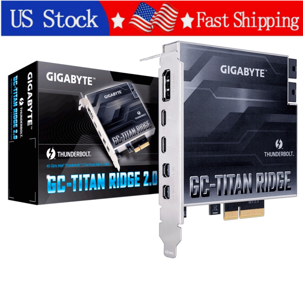 Used Gigabyte GC-TITAN RIDGE rev.1.0 Intel JHL7540 Thunderbolt 3 Expansion Card