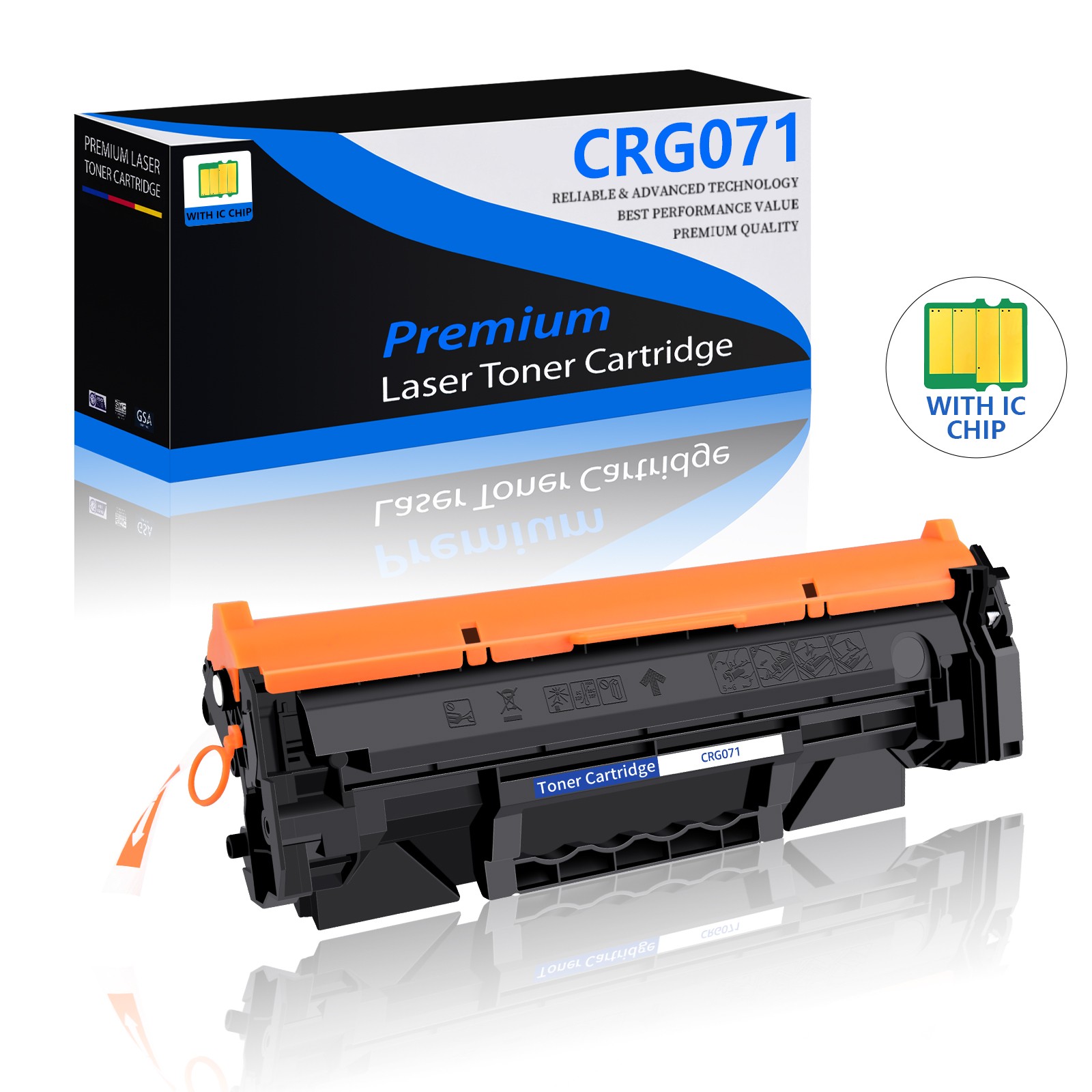 1PK CRG071 Black Toner Cartridge for Canon ImageCLASS LBP122dw MF273dw MF272dw