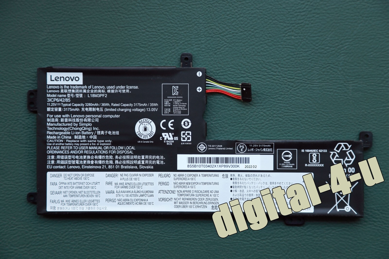 New Genuine L18M3PF2 L18C3PF2 Battery For Ideapad L340-15API/17API/15IWL/17IWL