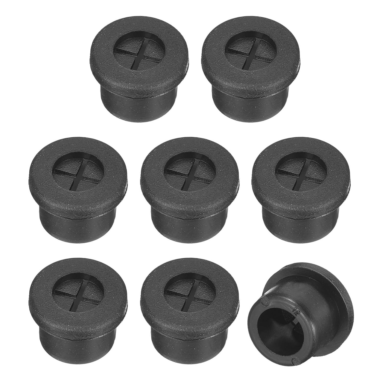 8 Pcs Cable Cord Grommet, 1/2 Inch (12Mm) Desk Grommet Flexible Rubber Grommets