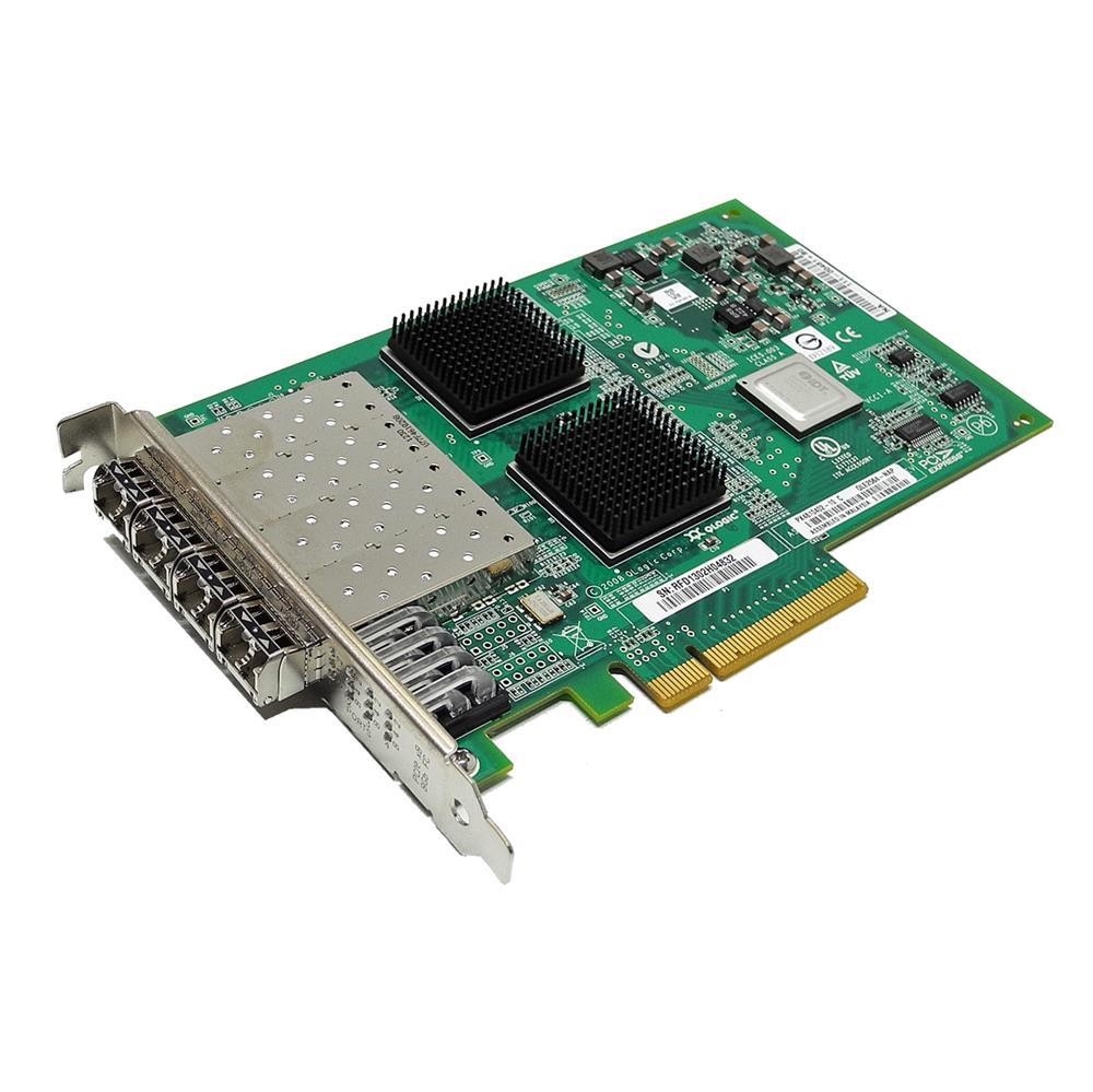 QLogic QLE2564-NAP FC Quad-Port 8Gb PCIe x8 Network Adapter NA 111-00481+B0 FP