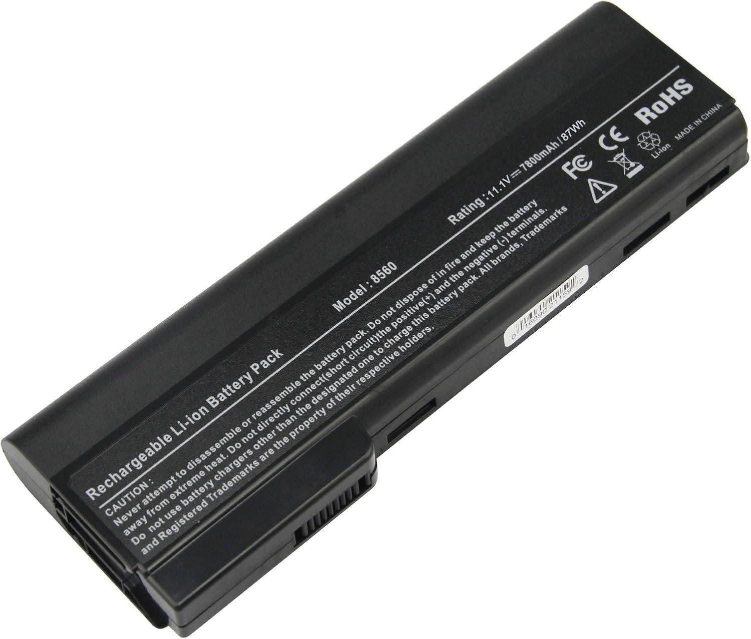 Tree.NB HP Laptop Battery 8560 11.1V 7800mAh 87Wh 9-Cell Black