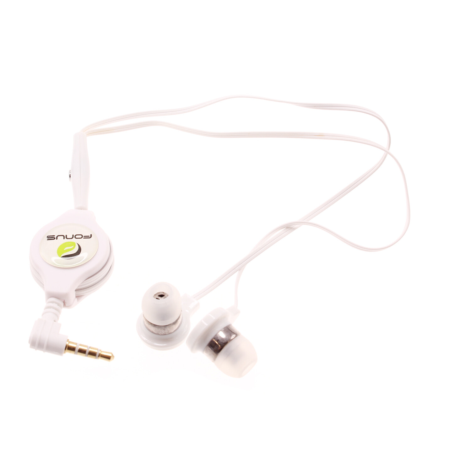 RETRACTABLE EARPHONES HEADPHONES 3.5MM PLUG W MIC HANDS-FREE HEADSET for TABLETS
