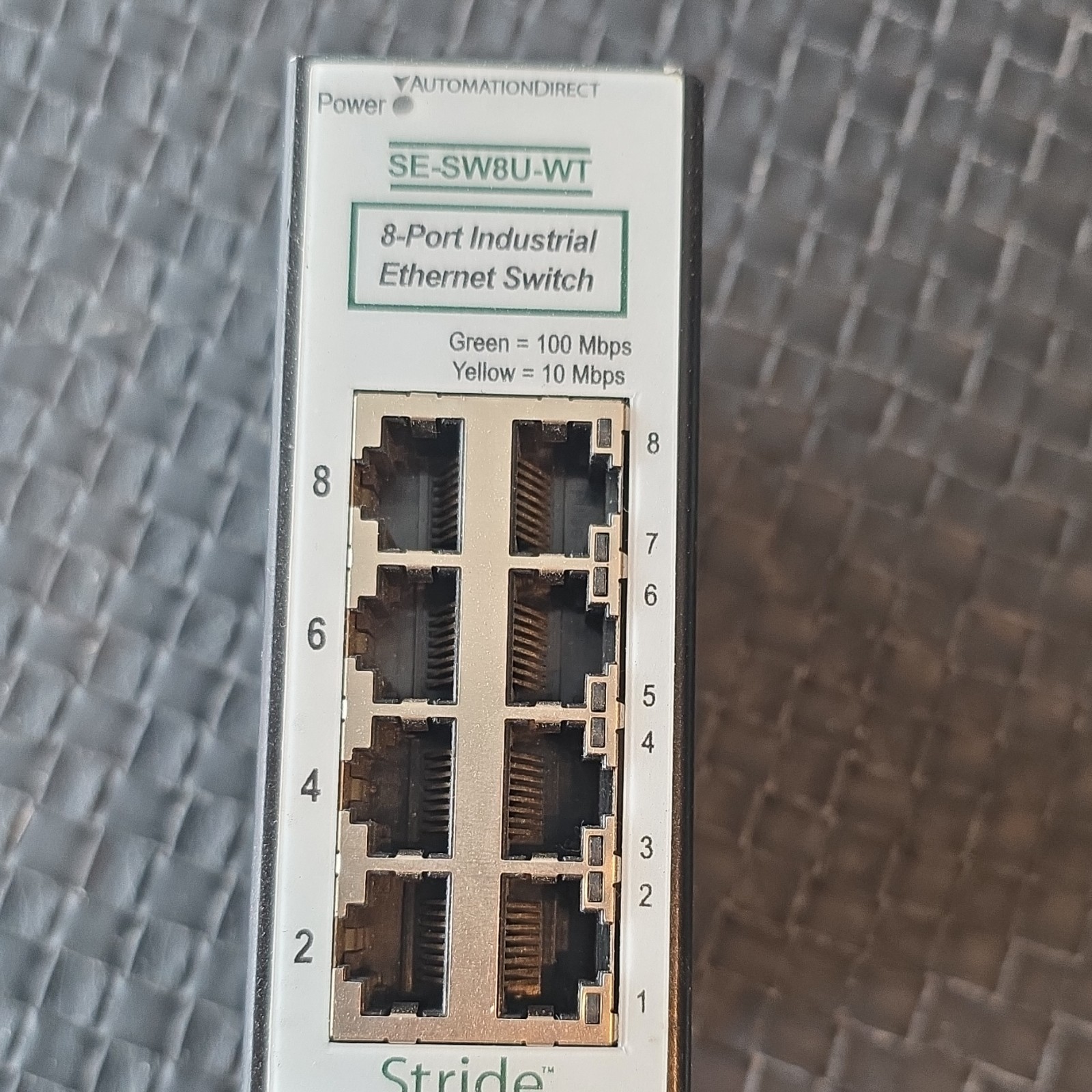 Stride SE-SW8U-WT 8-Port Industrial Ethernet Switch Fast Ethernet 100 Mbps