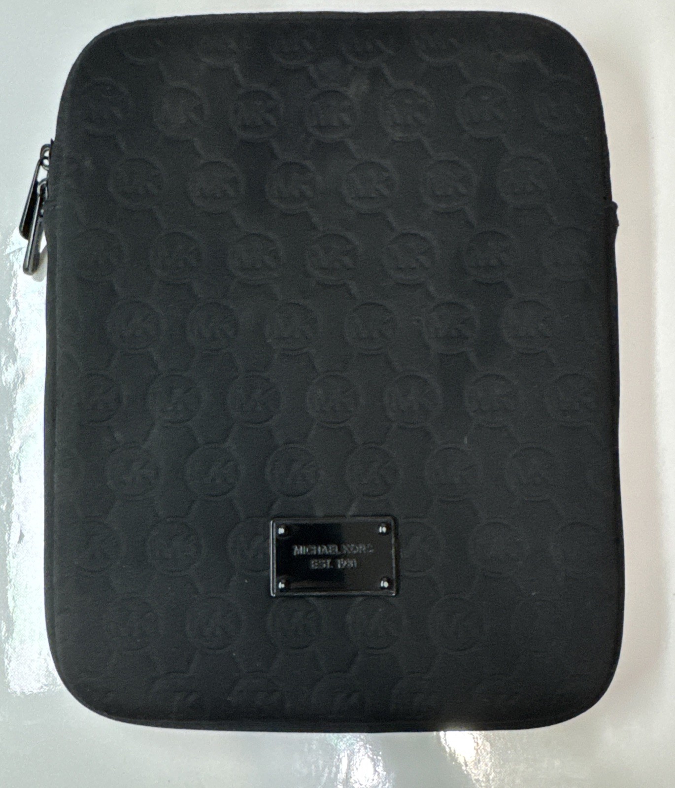 MICHAEL KORS ELECTRONICS BLACK NEOPRENE MK LOGO IPAD TABLET CASE COVER,SLEEVE