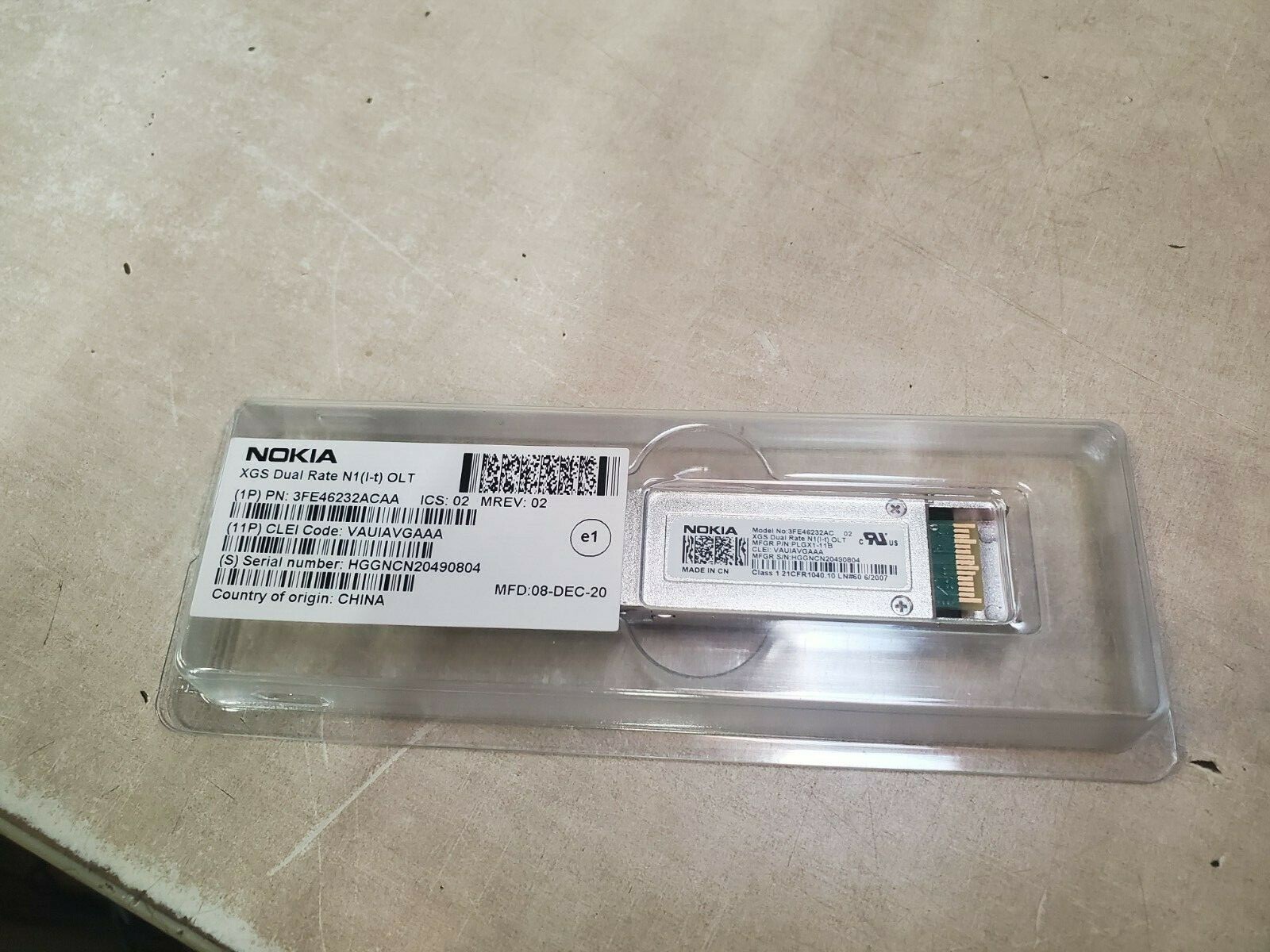 1PC NOKIA 3FE46232ACAA XGS Dual Rate N1 (L-T) OLT PLGX1-11B 