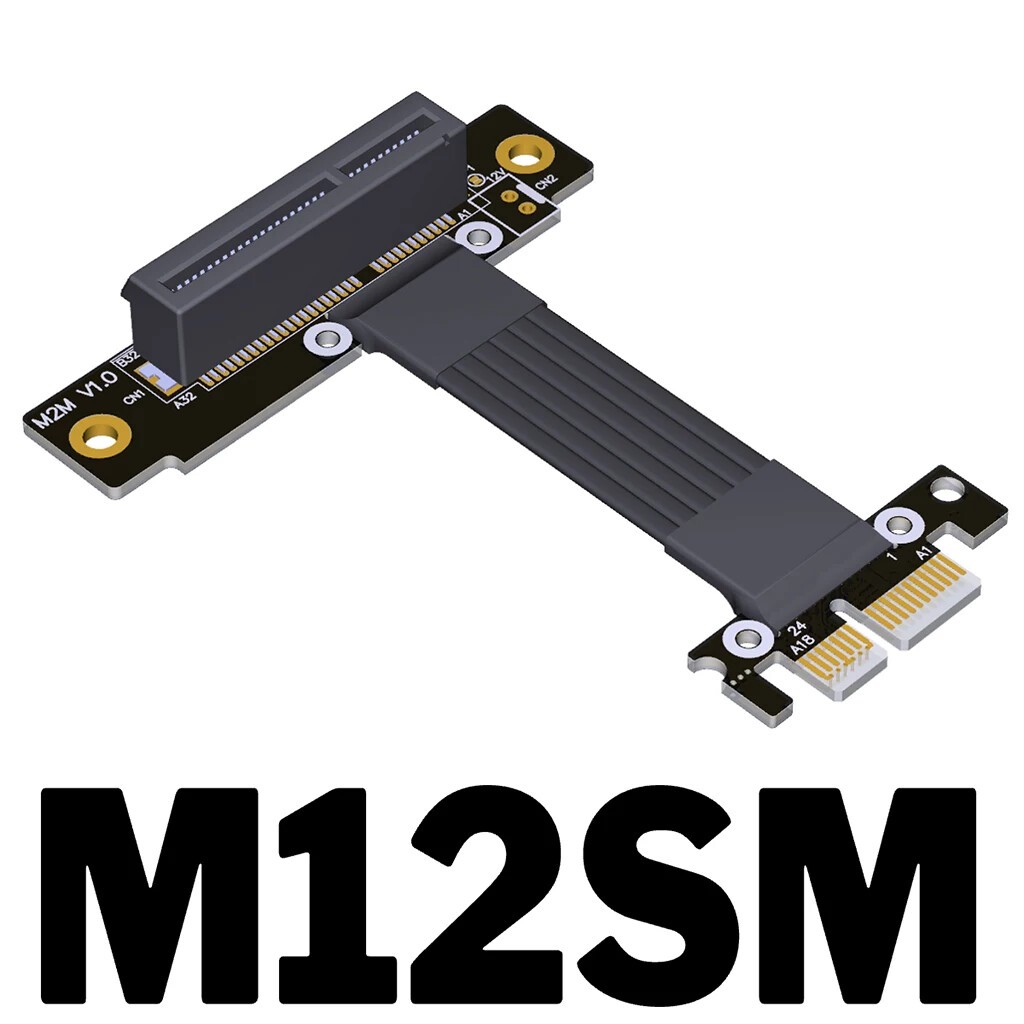 PCI-E 4.0 x4 to x1 Extension Cable PCIe4.0x1 gen4 16Gbps Riser Network Card HDD