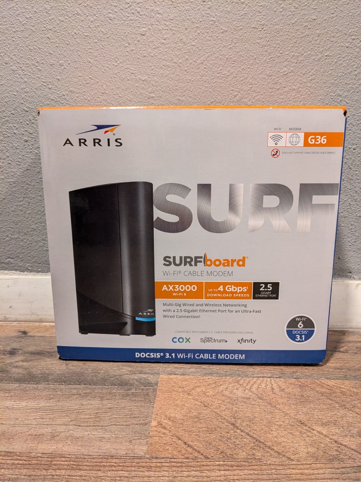 ARRIS SURFboard G36 DOCSIS 3.1 Gigabit Modem AX3000 WiFi 6 Router +Wrty 4/8/27