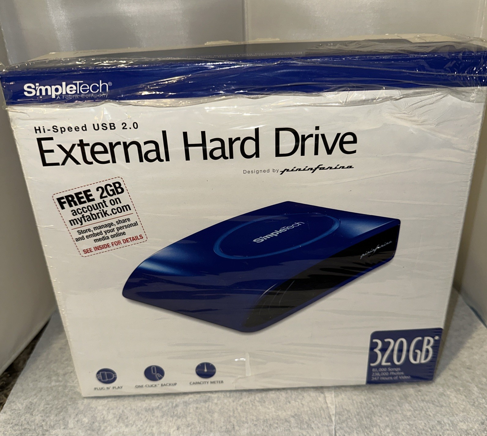 SimpleTech 320GB USB 2.0 3.5" External Hard Drive New Sealed