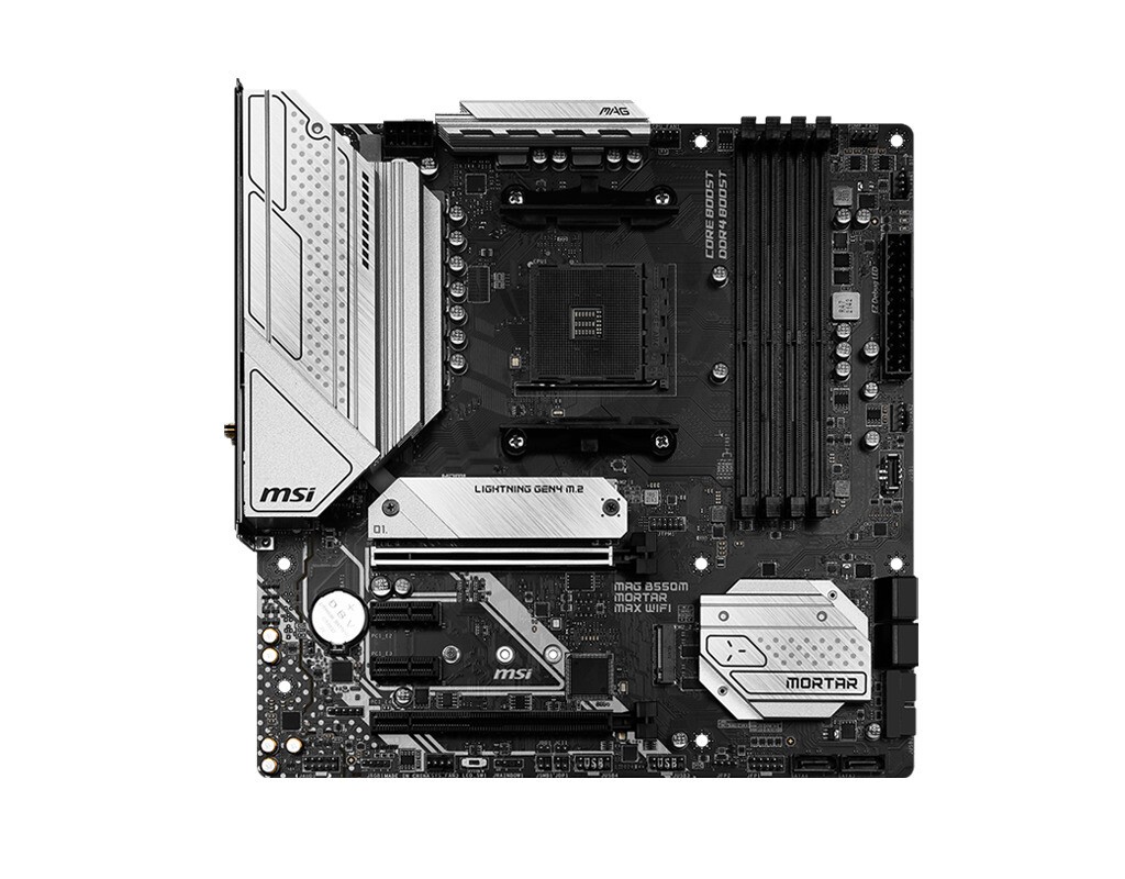 MSI MAG B550M MORTAR MAX WIFI MATX MB SOCKET AM4 ddr4 4400(OC)