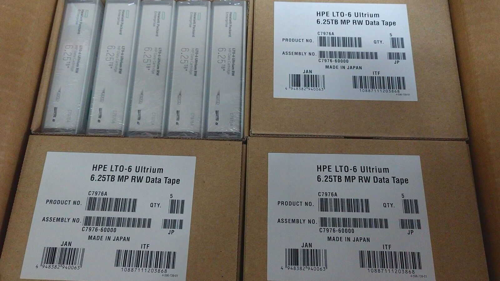 HP C7976A LTO ULTRIUM 6 BACKUP TAPE (BOX OF 20)  ORIGINAL HP FACTORY SEALED NEW