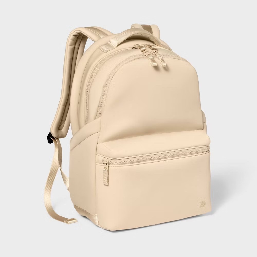 14L Faux Neoprene Backpack - All In Motion Cream: Water Repellent, Fits