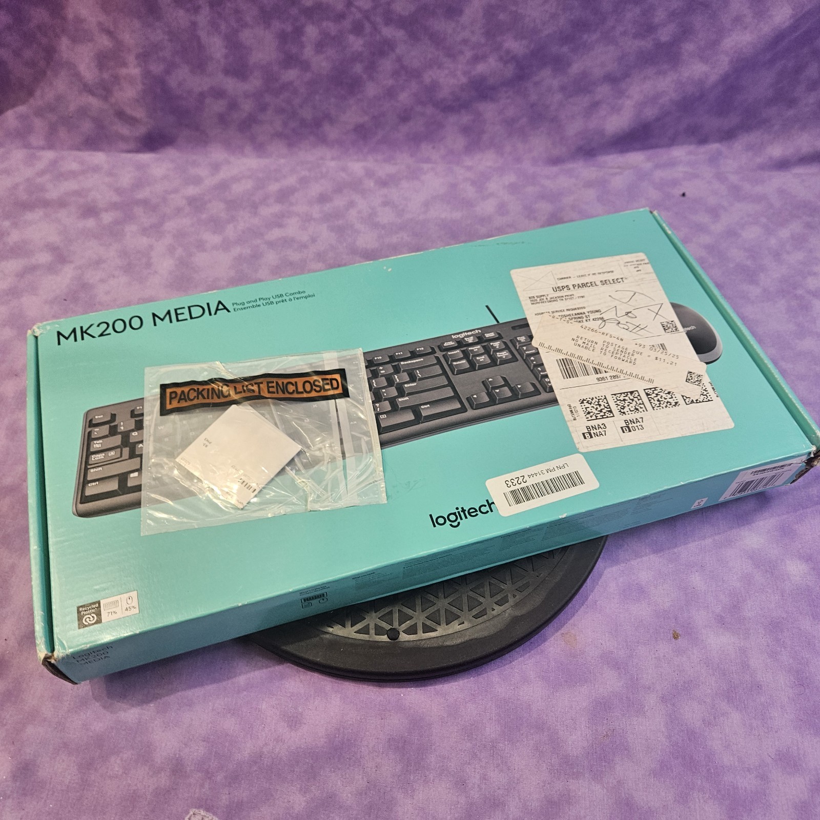 Logitech Media Combo MK200 Full-Size Keyboard & High-Def Optical Mouse, NEW/OPEN