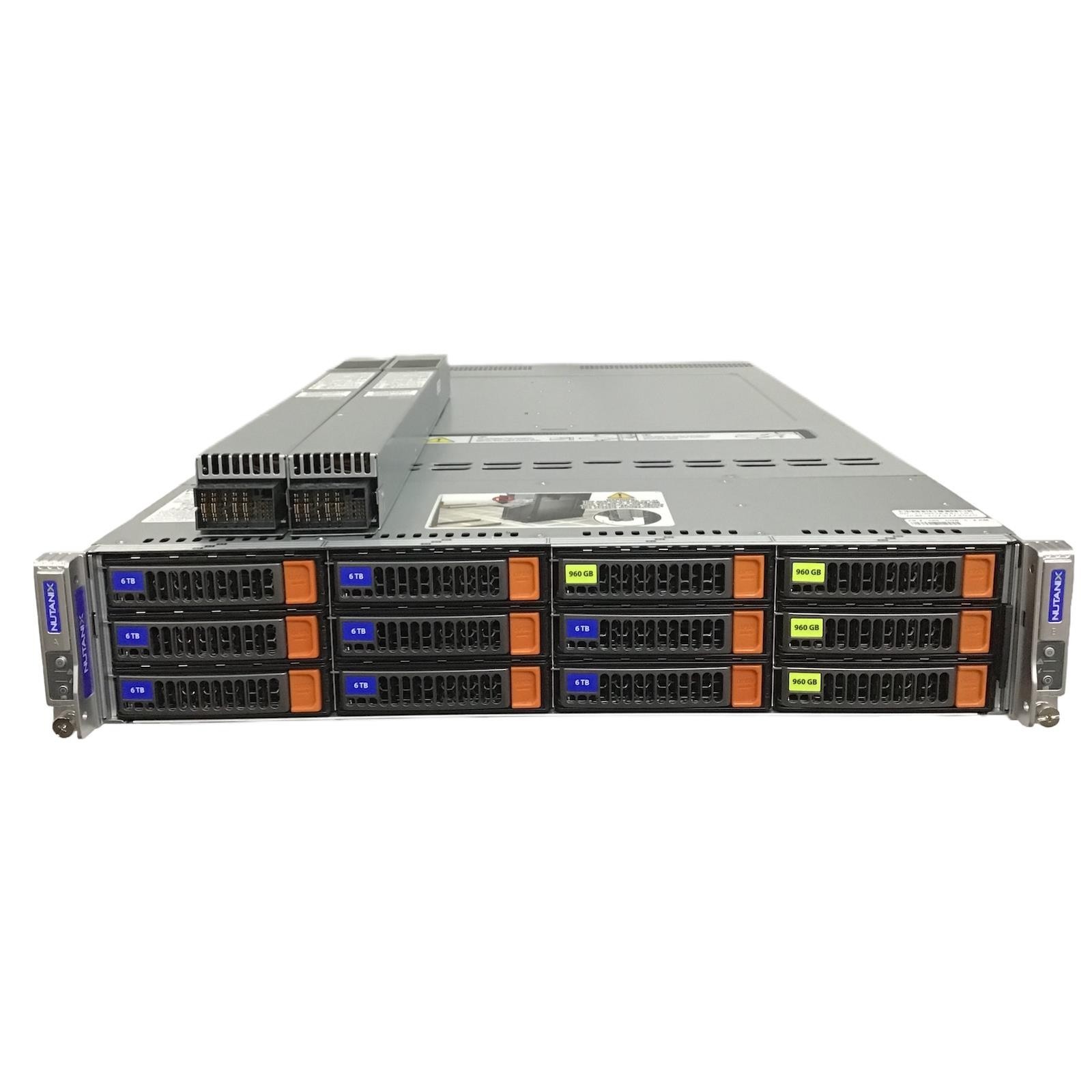2U Server 2 Node 12 Bay (6 NVME) X11DPT-B Ea Node: 2x Xeon 16 Core 64GB DDR4 RAM