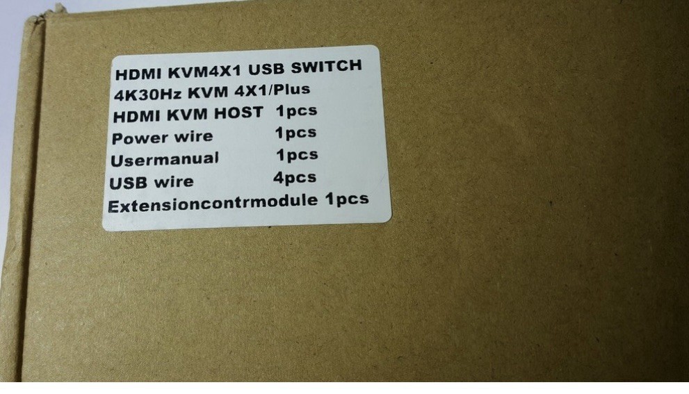 4x1 4 Port 4K HDMI USB KVM Switch with Cables Video Mouse Switcher