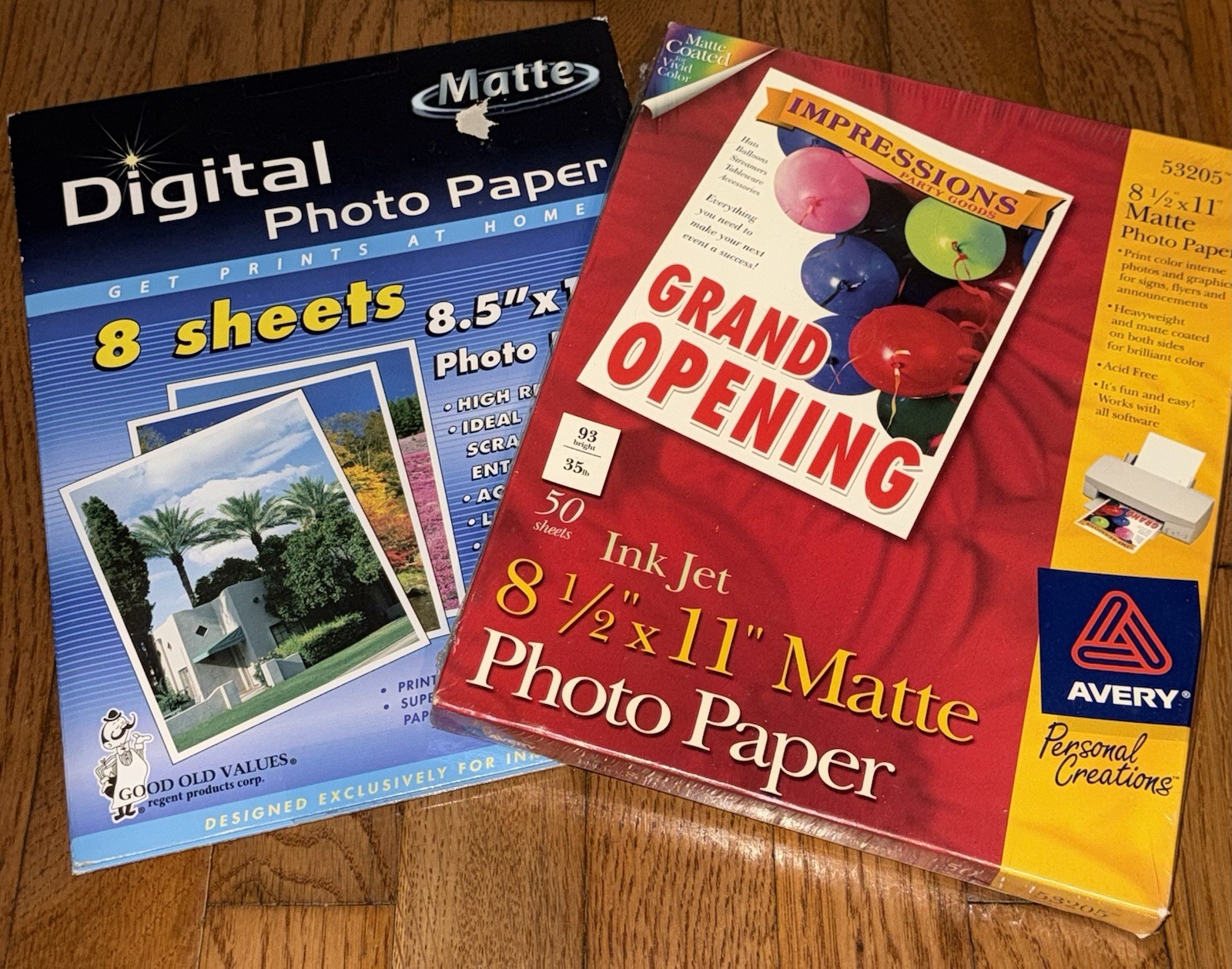 2 Packs Of Matte 8 1/2” X 11” Photo Paper  Regent Products & Avery Personal 