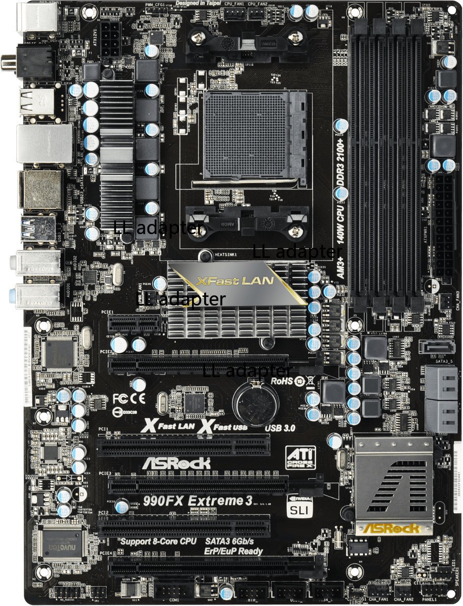 FOR ASROCK 990FX Extreme3 DDR3 AMD AM3 32GB ATX Motherboard Test OK