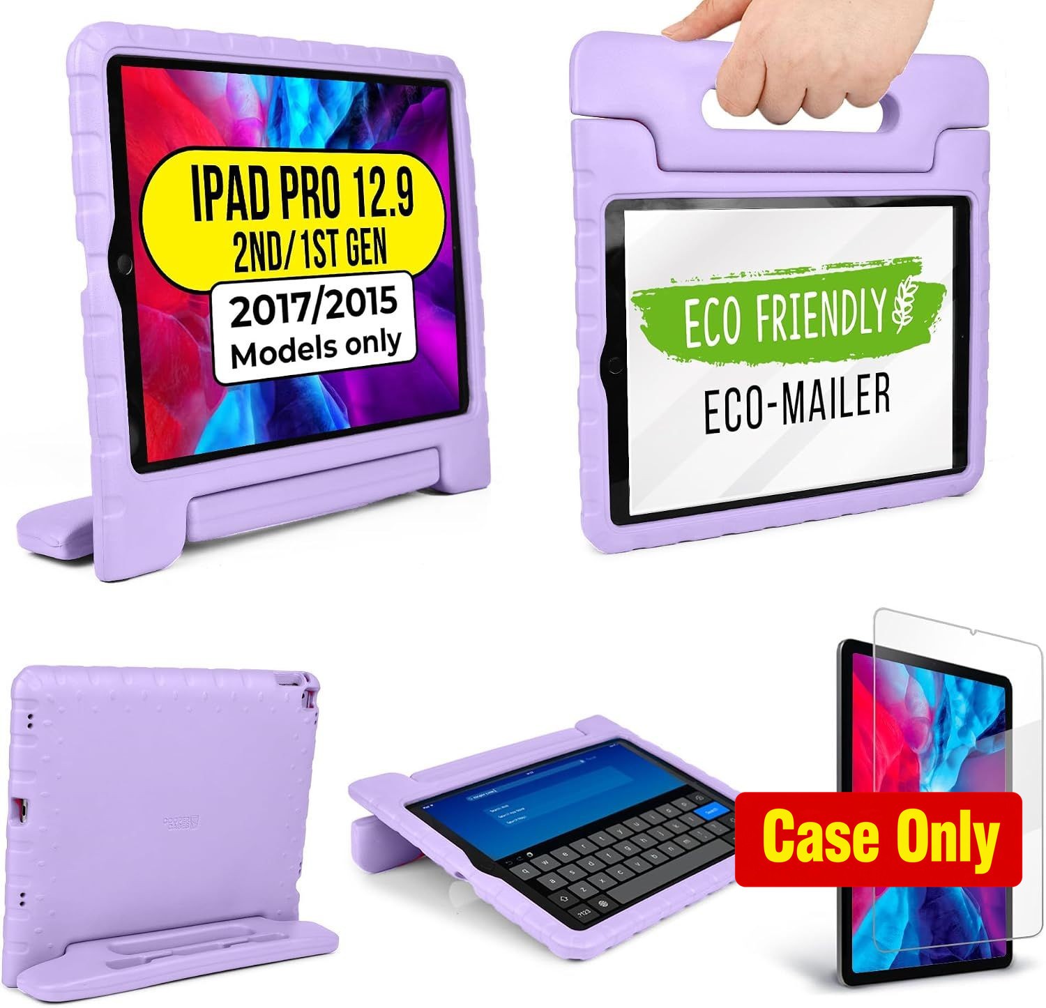 Dynamo Kids Case for iPad Pro 12.9 (1st/2nd Gen) | Magic Handle, Pencil Holder,