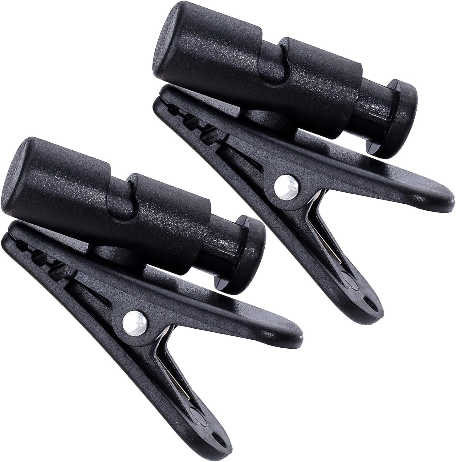 2 Pack Headphone Clips for Earphone Wire, Black (for 0.5-3 mm)