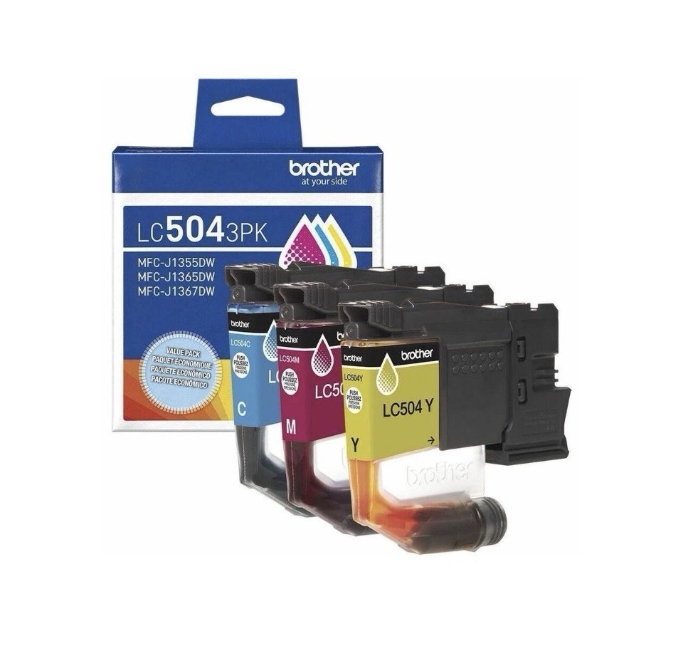 Brother Genuine LC5043PK Standard Yield Cyan, Magenta, and Yellow Ink Cartridges
