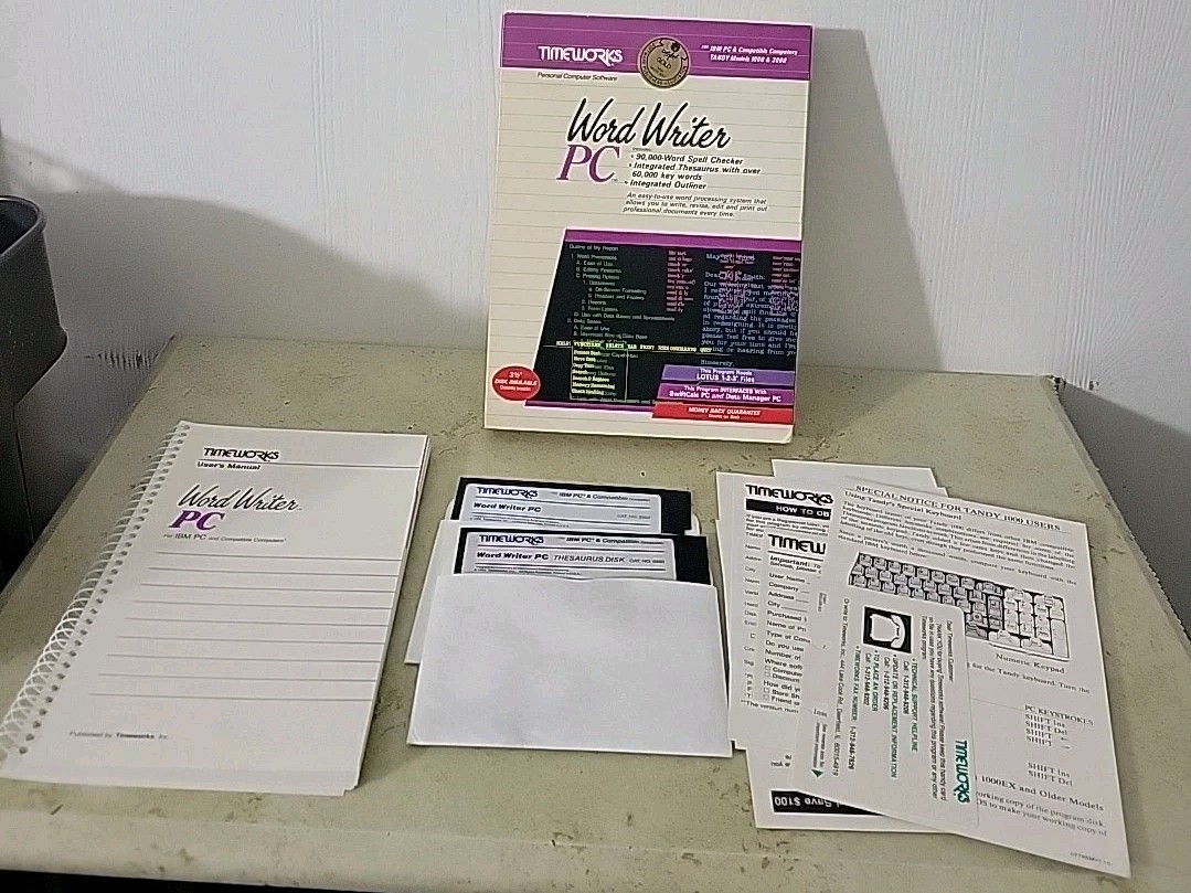 Timeworks WordWriter PC new in box Dos Word Processing Word Writer PC