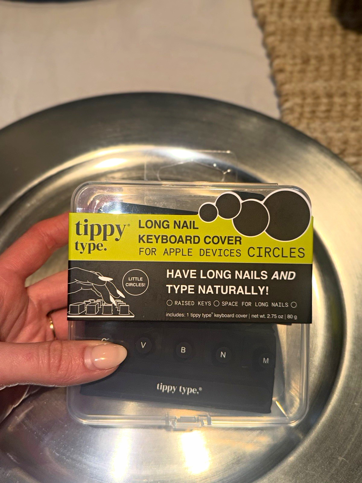 tippy type Long Nail Keyboard Cover Raised Keys for Apple MacBook/Magic
