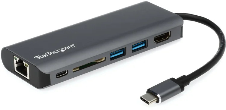 StarTech.com USB-C Multiport Adapter Travel Dock w/ 4K HDMI, USB Hub, SD Reader,