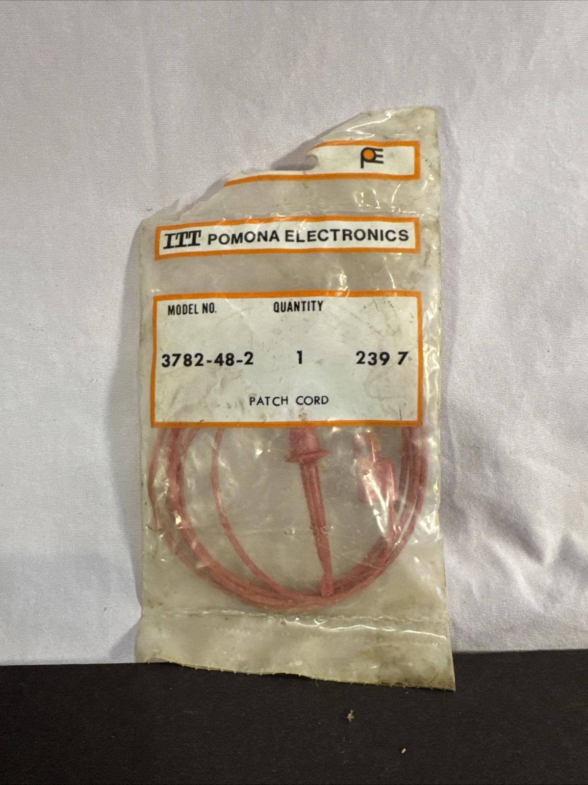 Pomona 3782-48-2 Banana Plug to Mini Grabber Red Test Lead Cable 48" Length